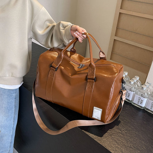 Portable Leather Travel Bag