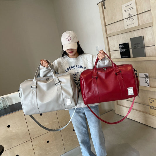Portable Leather Travel Bag