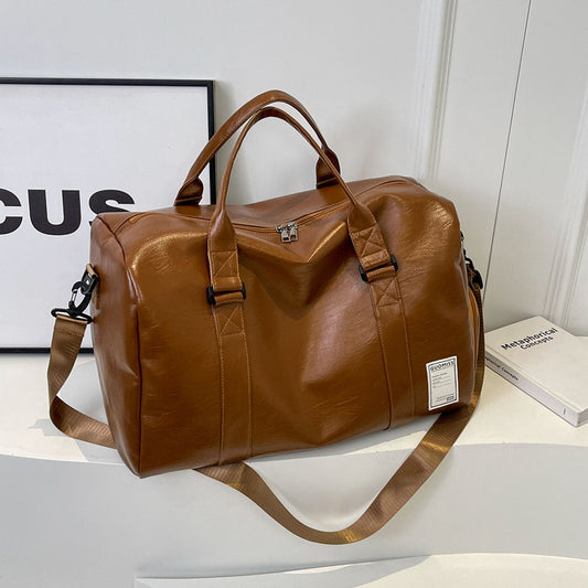 Portable Leather Travel Bag