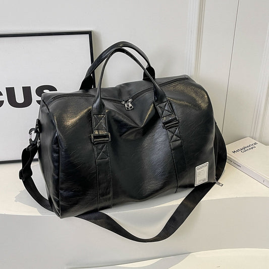 Portable Leather Travel Bag