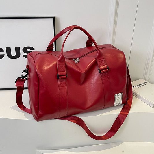 Portable Leather Travel Bag