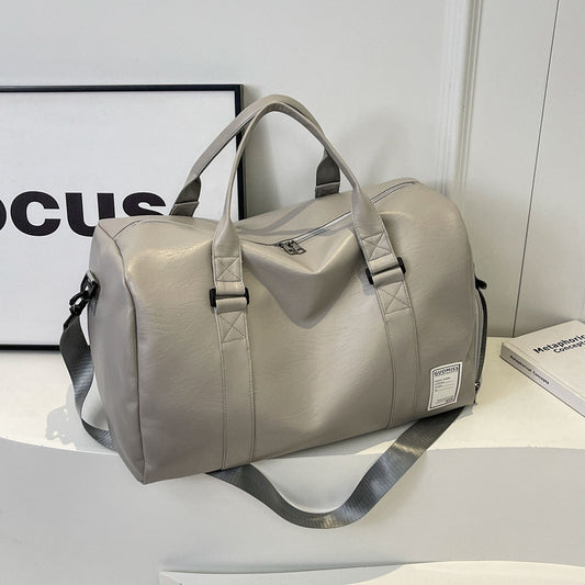 Portable Leather Travel Bag