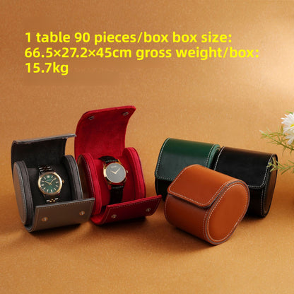 Portable Leather Watch Storage Box