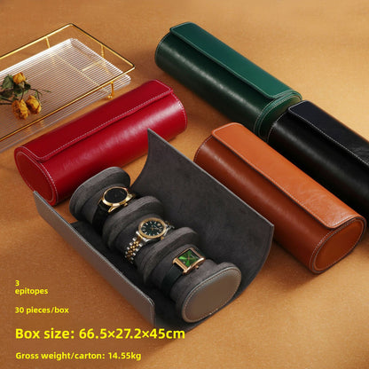 Portable Leather Watch Storage Box