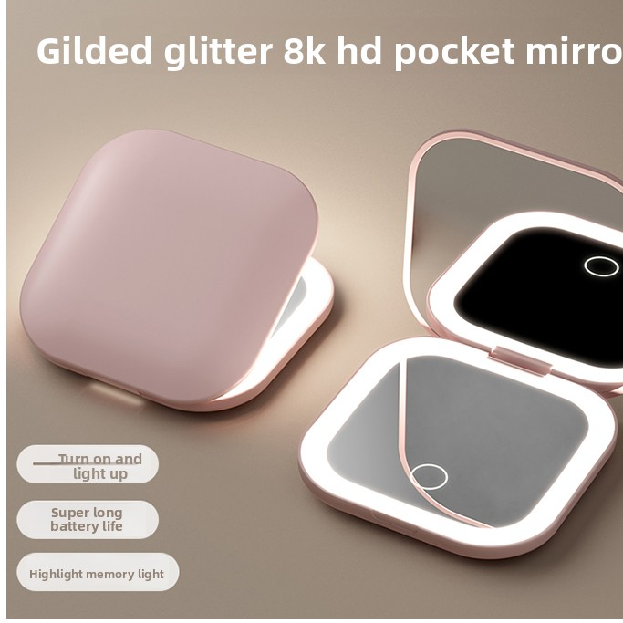 Portable LED Illuminated Makeup Mirror with Travel Case