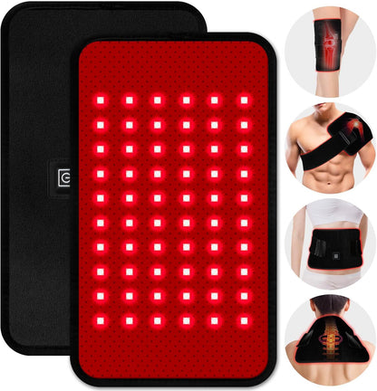 Portable Lumbar Support Heat Therapy Belt with Red Light Therapy
