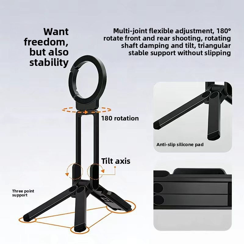 Portable Magnetic Carabiner Phone Holder Tripod