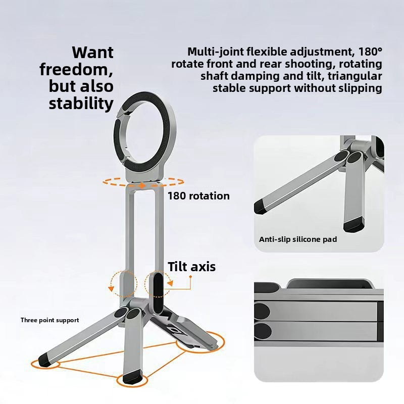 Portable Magnetic Carabiner Phone Holder Tripod