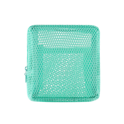 Portable mesh makeup bag