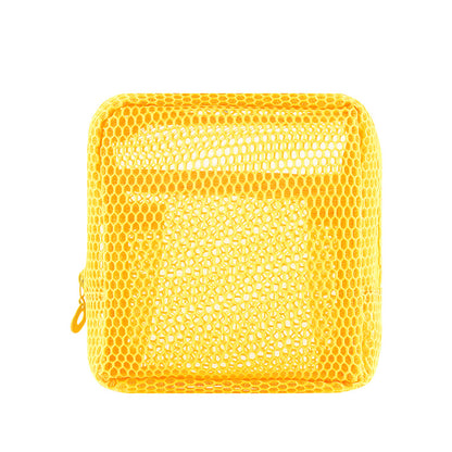 Portable mesh makeup bag