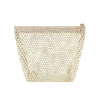 Portable mesh makeup bag