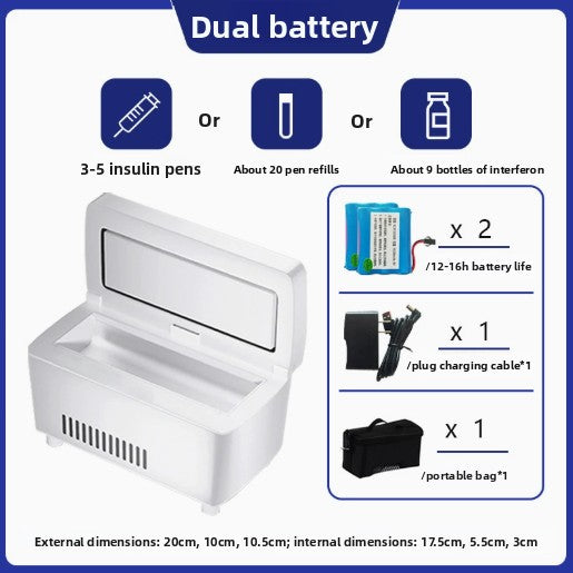 Portable Mini Refrigerator for Medical Storage