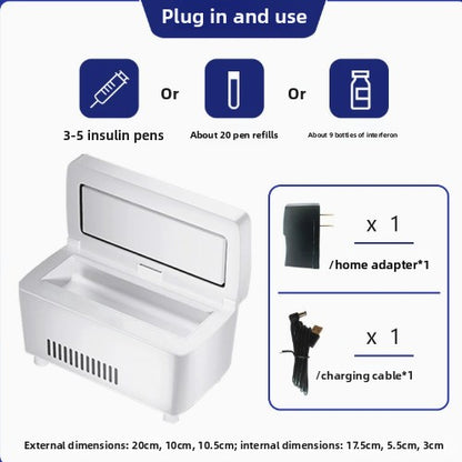 Portable Mini Refrigerator for Medical Storage