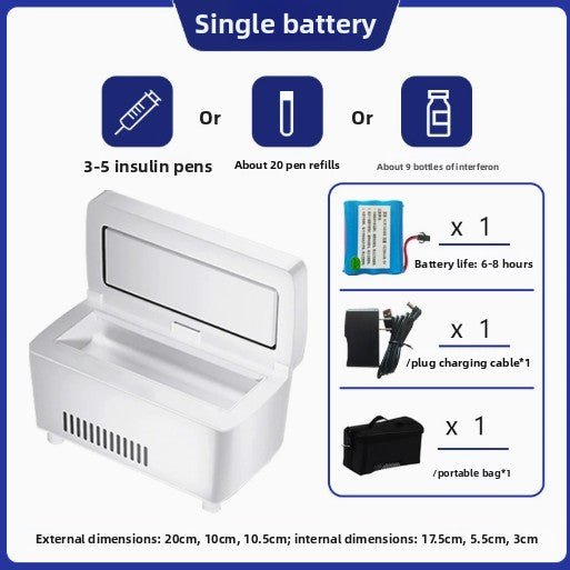 Portable Mini Refrigerator for Medical Storage