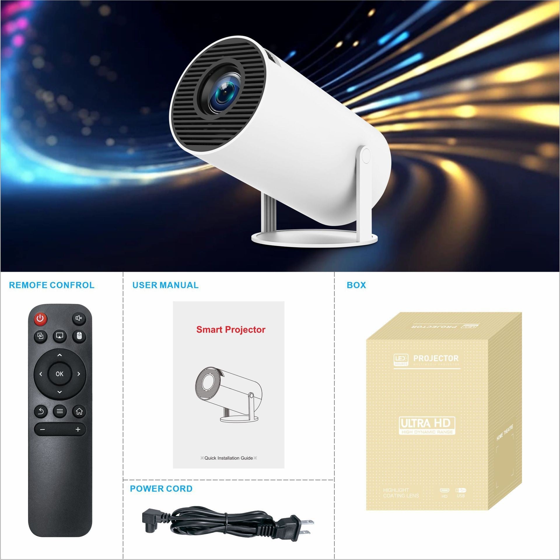 Portable Mini Smart HD Projector with Android OS