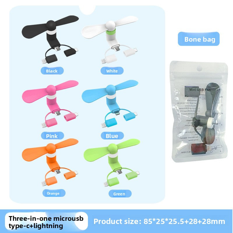 Portable Mini USB Phone Fan for Android Apple Type-C