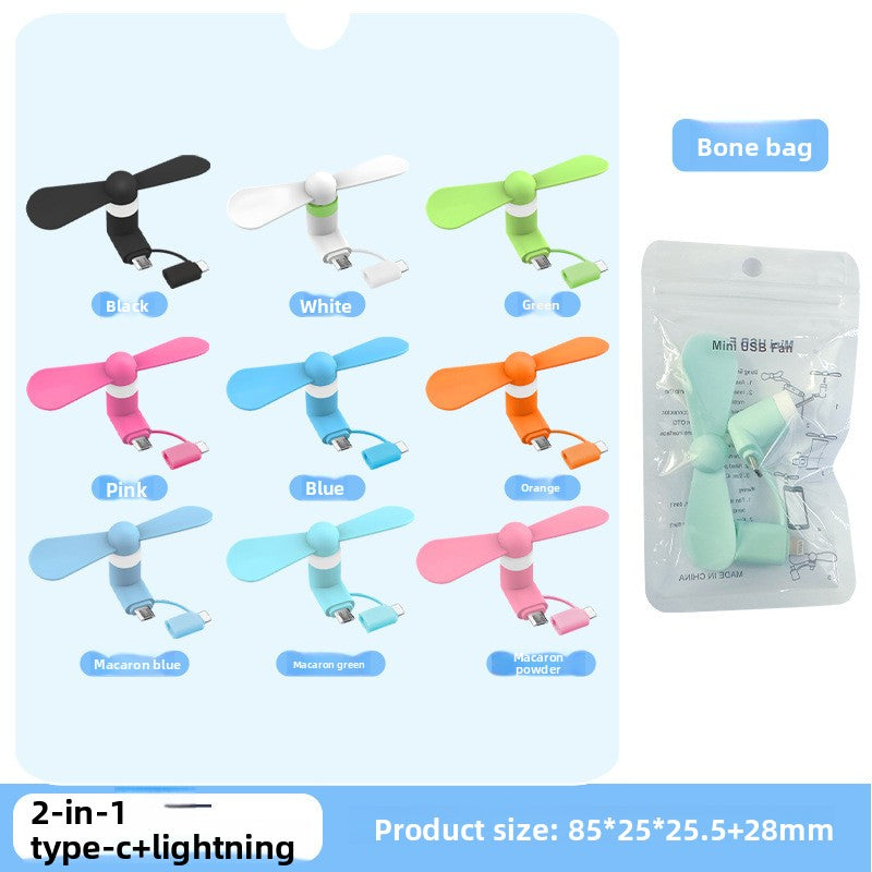 Portable Mini USB Phone Fan for Android Apple Type-C