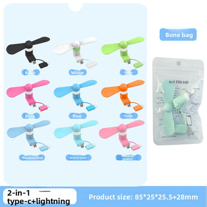 Portable Mini USB Phone Fan for Android Apple Type-C