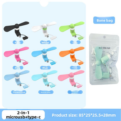 Portable Mini USB Phone Fan for Android Apple Type-C
