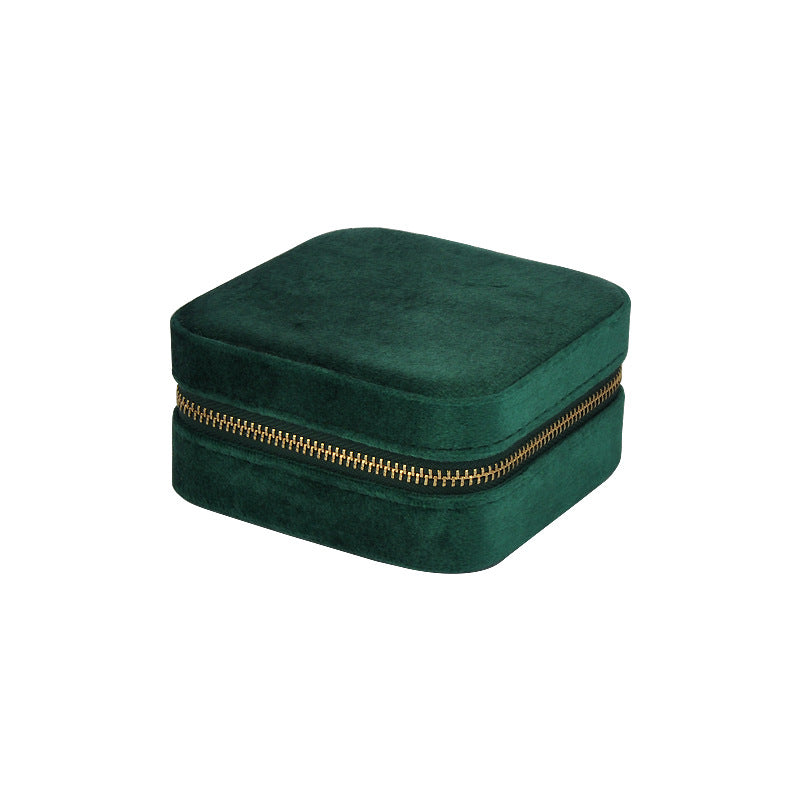 Portable Mirror Jewelry Box with Premium Velvet Storage