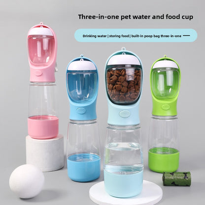 Portable Multifunctional Pet Water Cup with Storage
