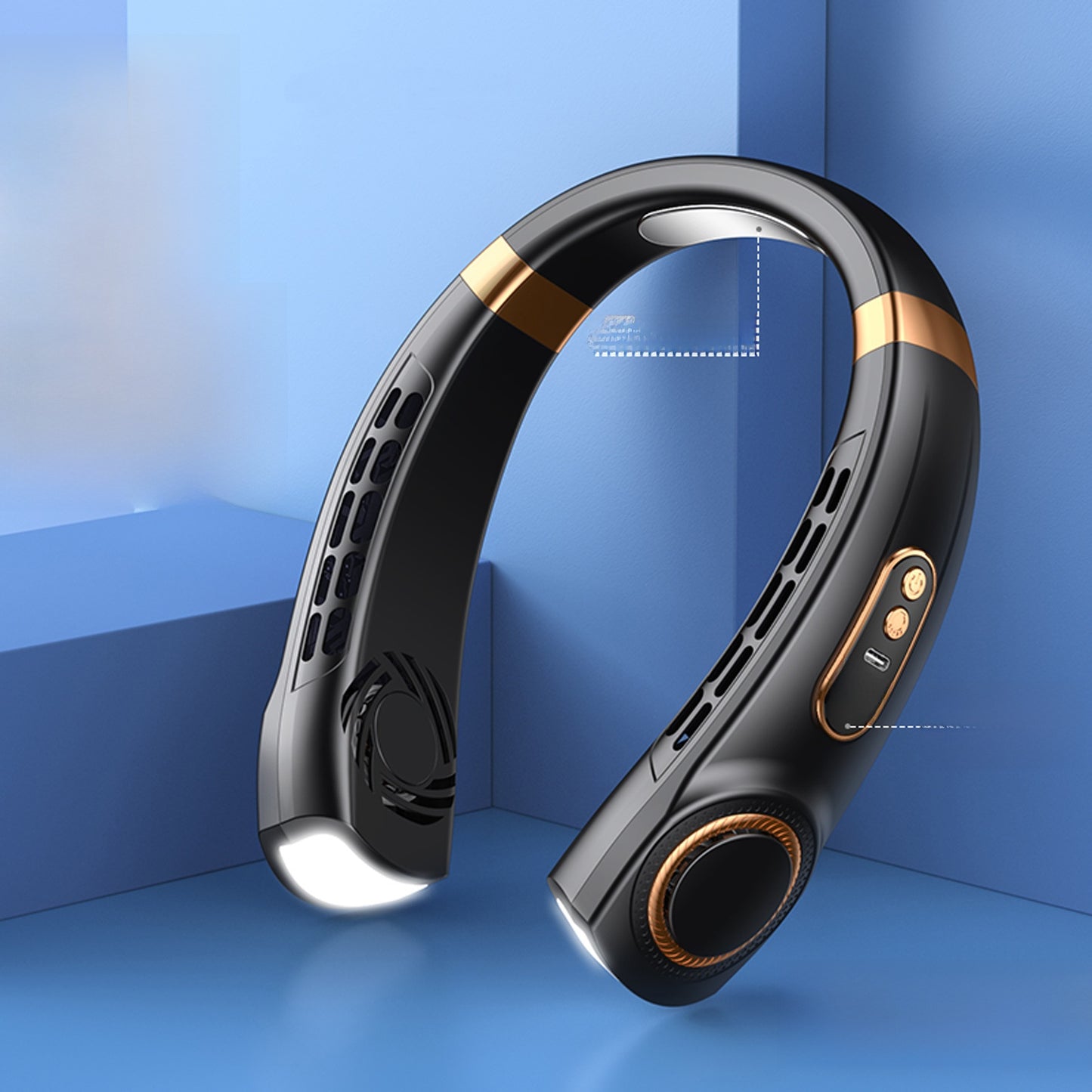 Portable neck fan for cooling
