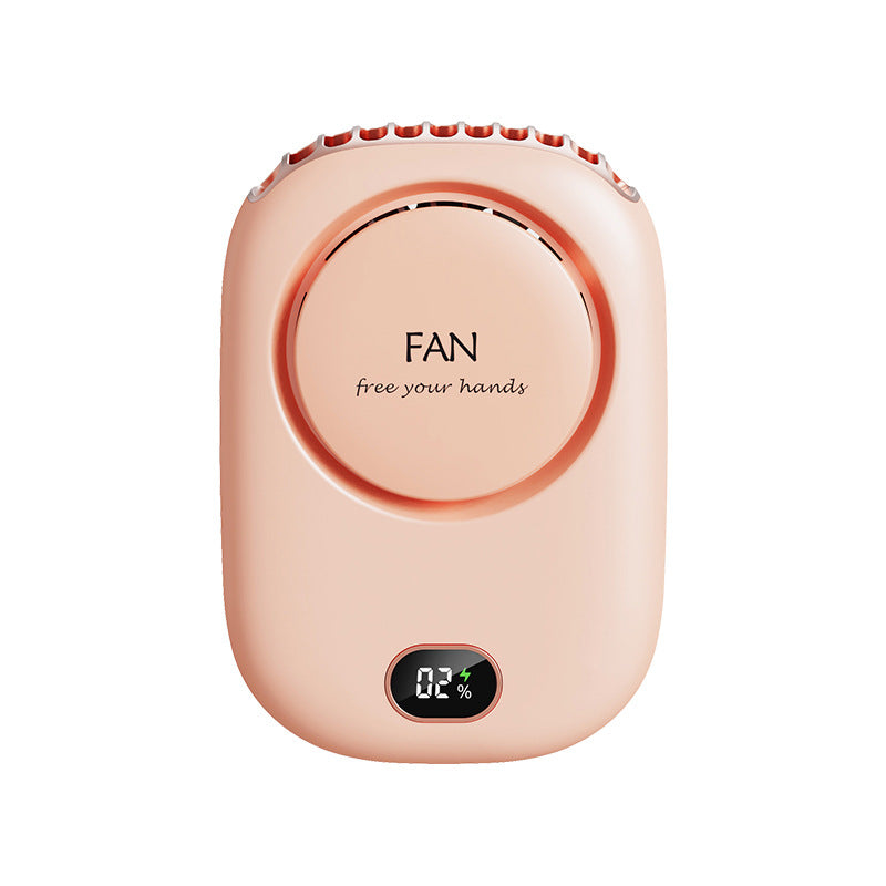 Portable Neck Fan with Digital Display and Adjustable Speeds