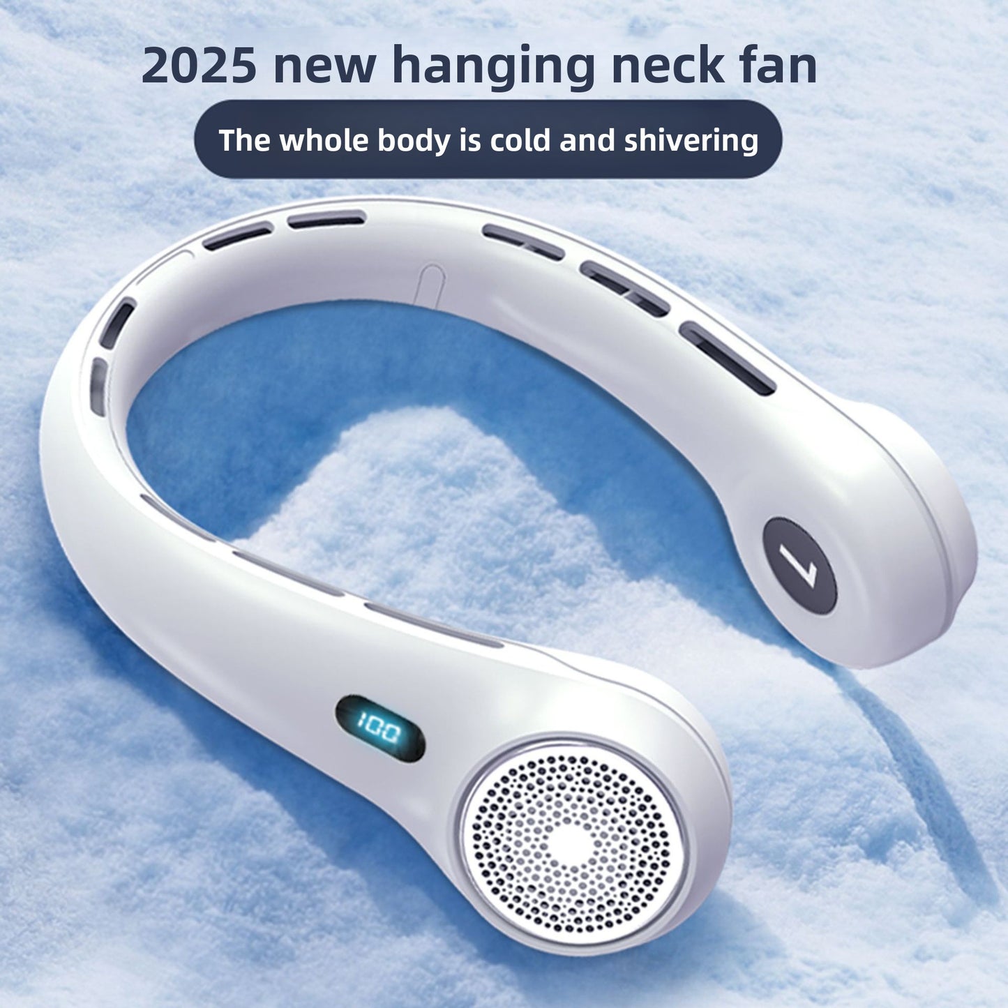 Portable Neck Fan with Digital Display