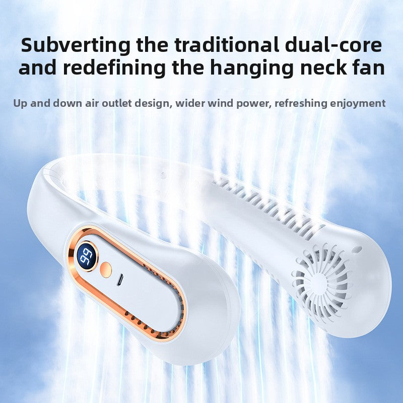 Portable Neck Fan with Digital Display