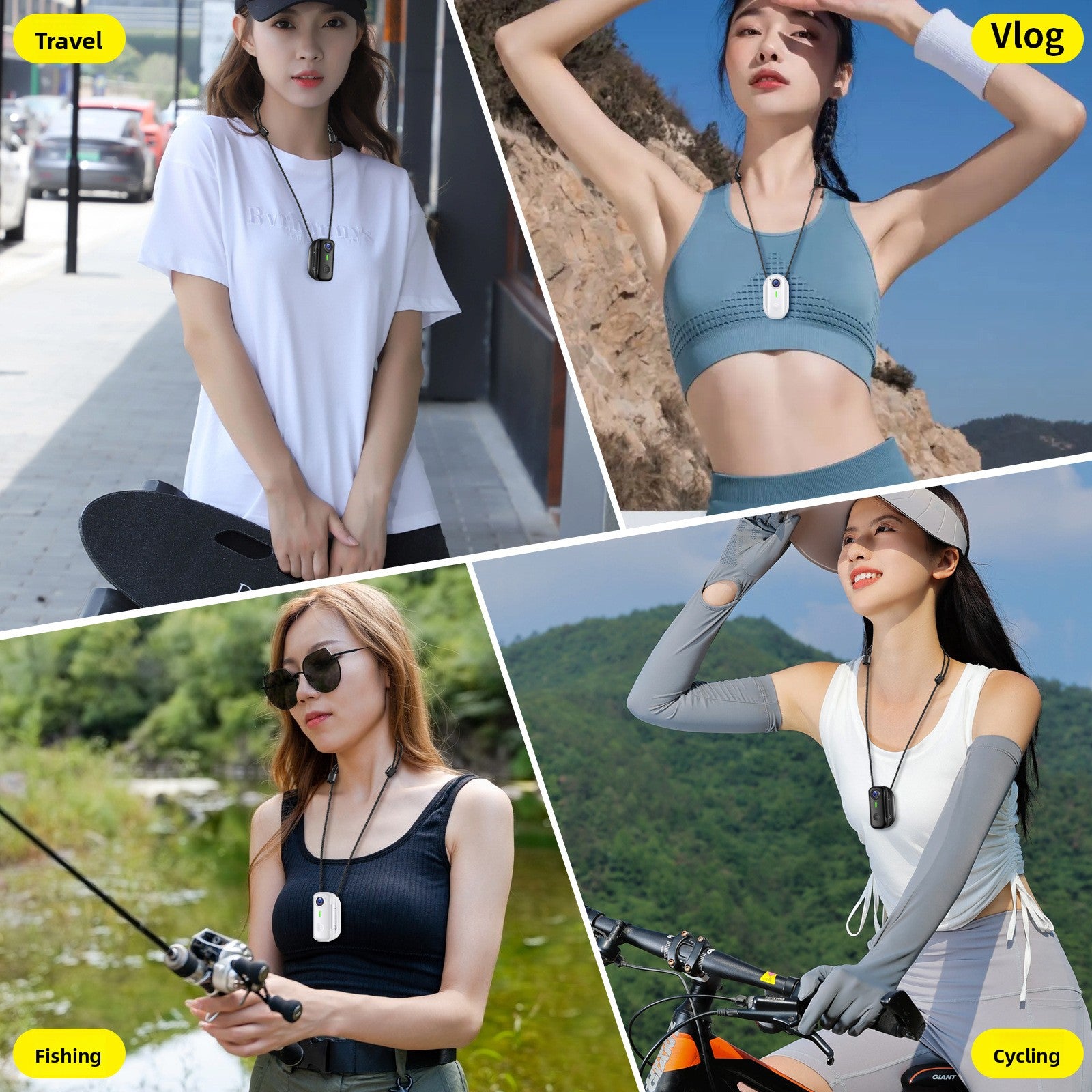 Portable Neck Hanging Camera with Magnetic Mount
