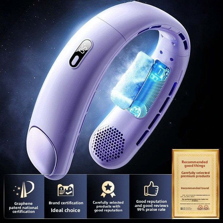 Portable Neck Hanging Fan with 3600mAh Battery