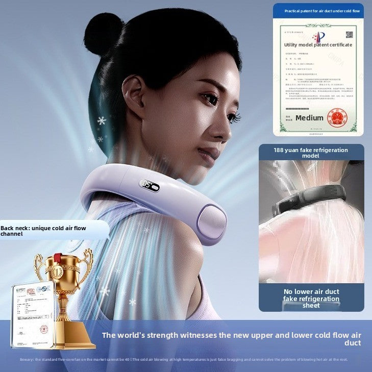 Portable Neck Hanging Fan with 3600mAh Battery