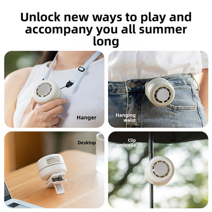 Portable Neck Hanging Fan with Cooling Function