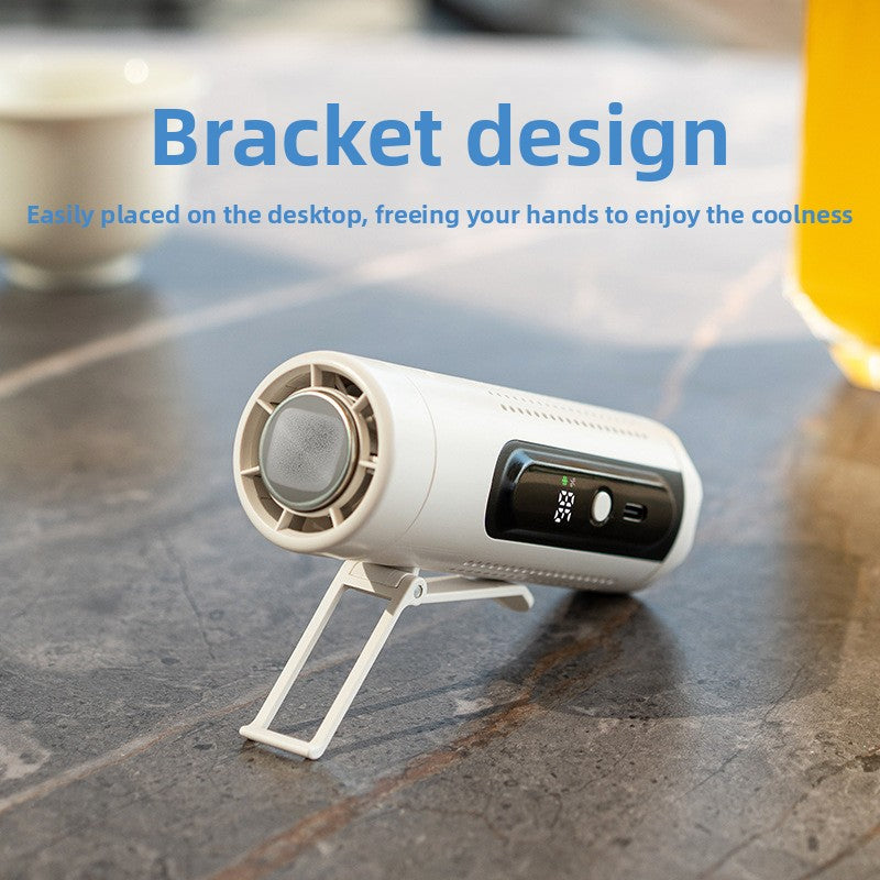 Portable Neck Hanging Fan with Flashlight