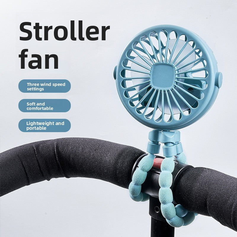 Portable Octopus USB Desk Fan with Night Light