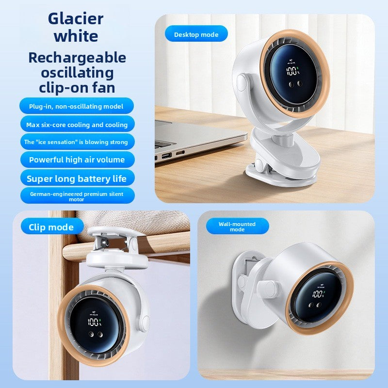 Portable Oscillating Clip Fan