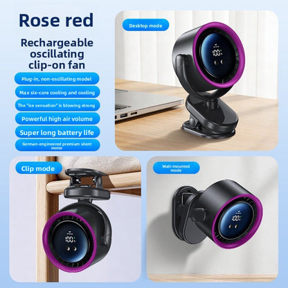 Portable Oscillating Clip Fan
