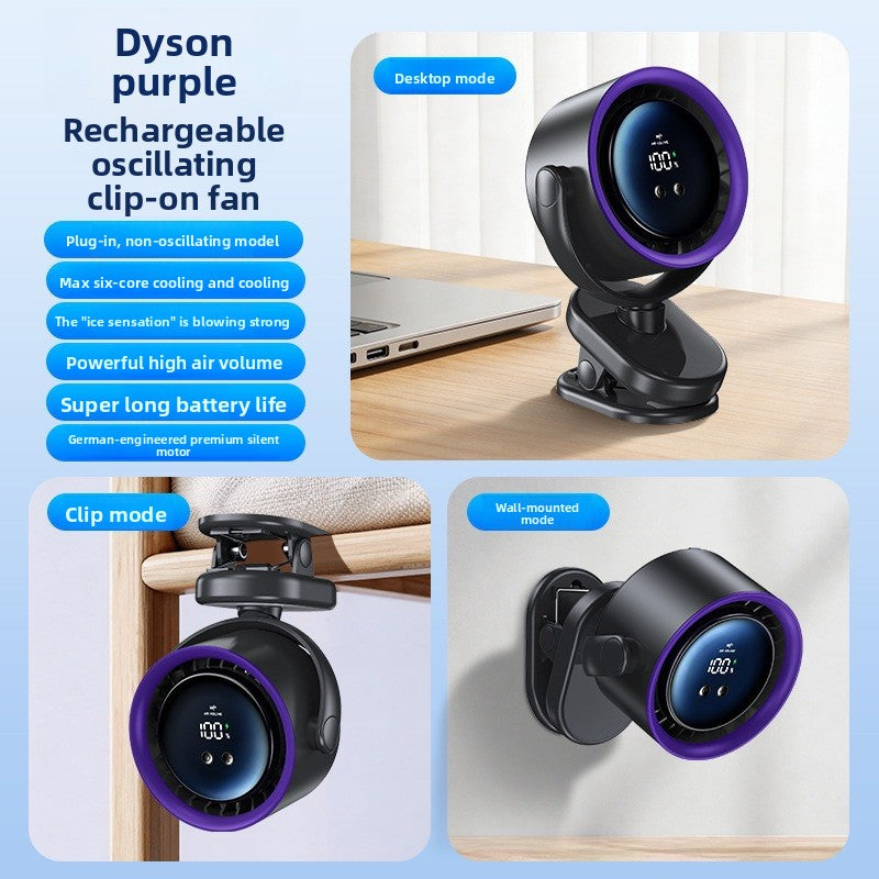 Portable Oscillating Clip Fan