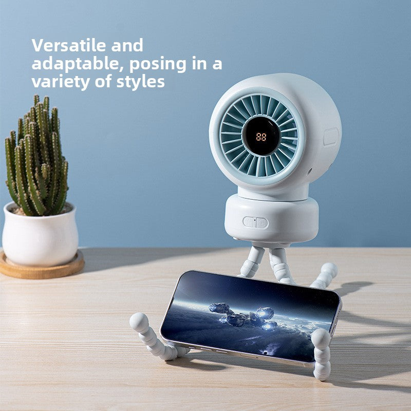 Portable Oscillating Mini Fan with Octopus Clip