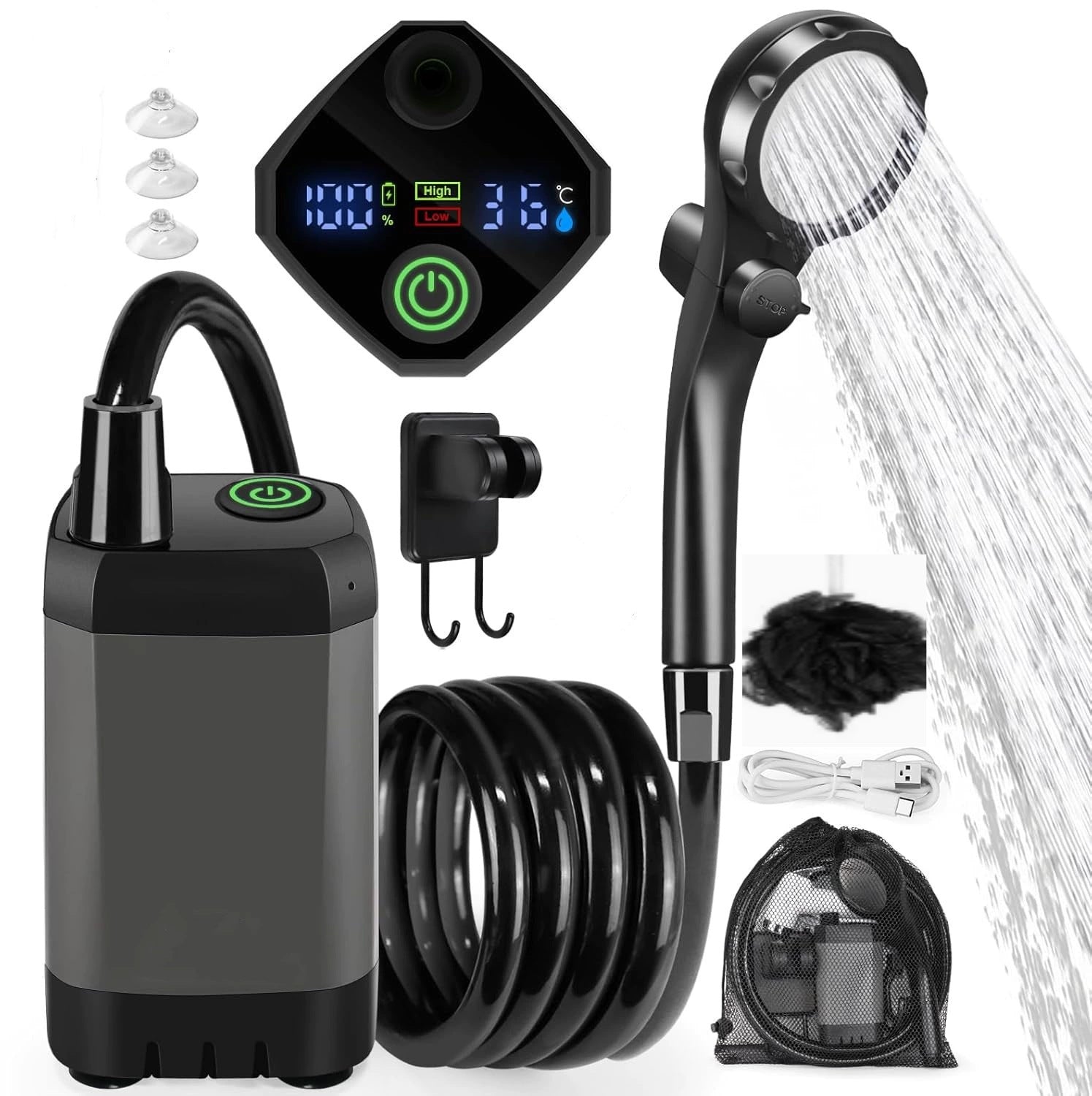 Portable Outdoor Electric Shower