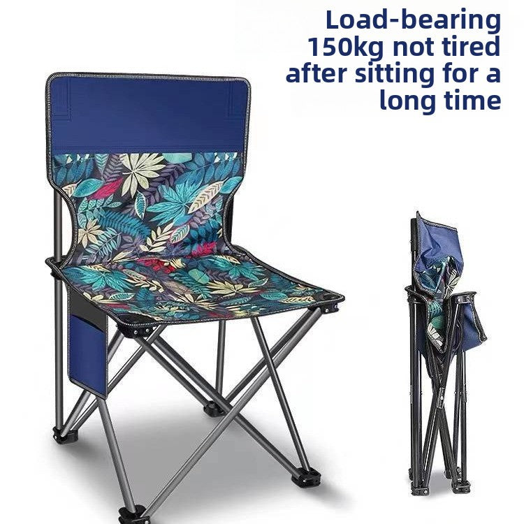 Portable Outdoor Folding Chair with Reinforced Frame