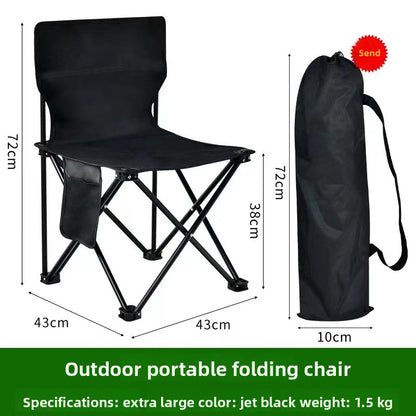 Portable Outdoor Folding Chair with Reinforced Frame
