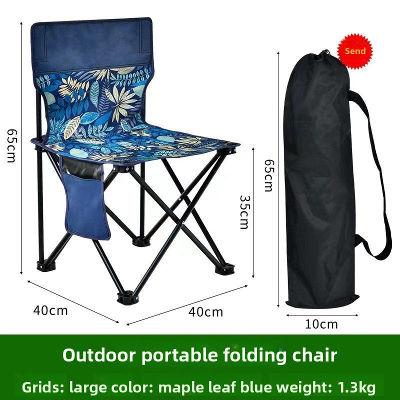 Portable Outdoor Folding Chair with Reinforced Frame