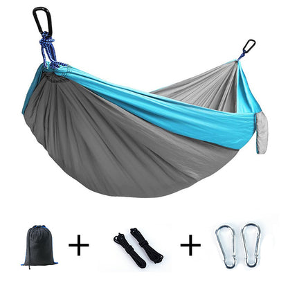 Portable Outdoor Nylon Hammock with Rope