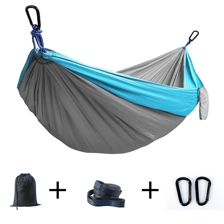 Portable Outdoor Nylon Hammock with Rope
