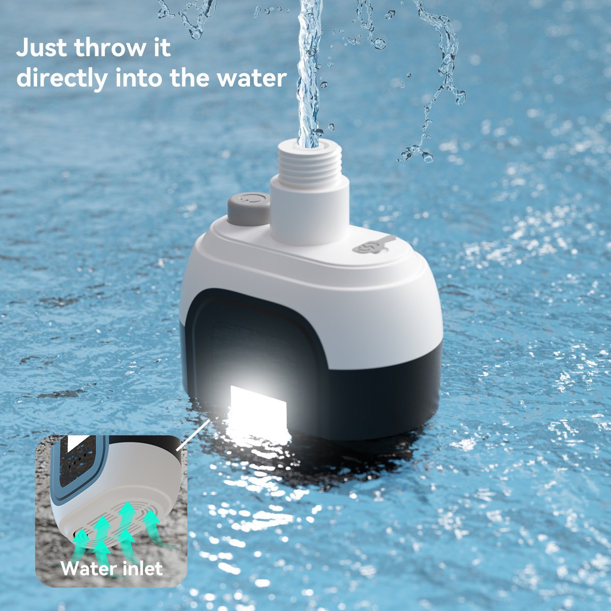 Portable Outdoor Shower with LED Light and Booster Pump