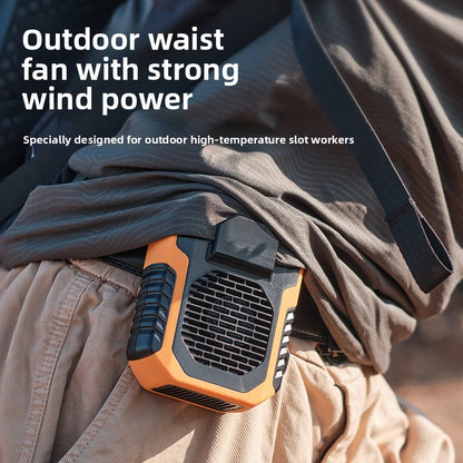 Portable outdoor waist-mounted fan