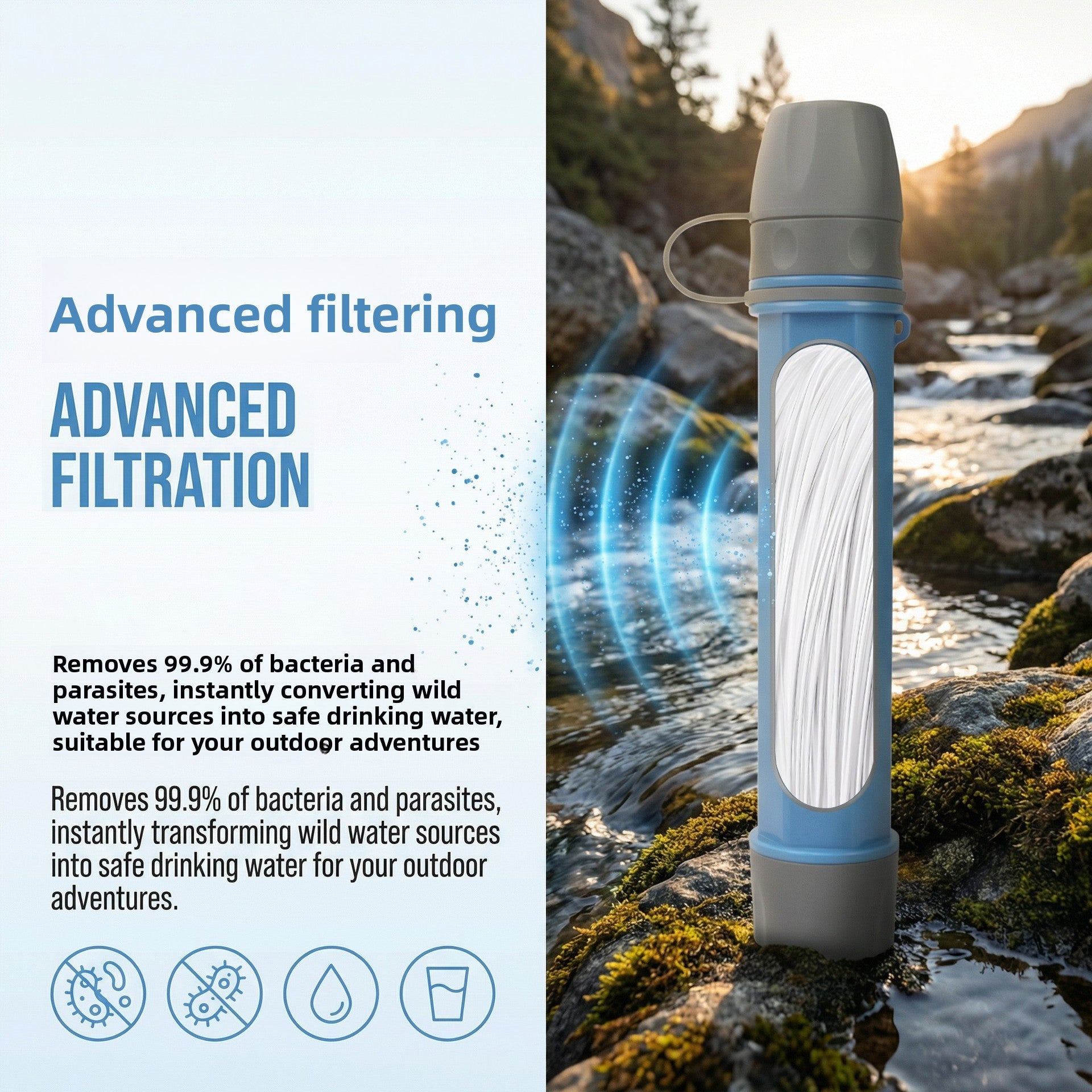 Portable Outdoor Water Filter Straw