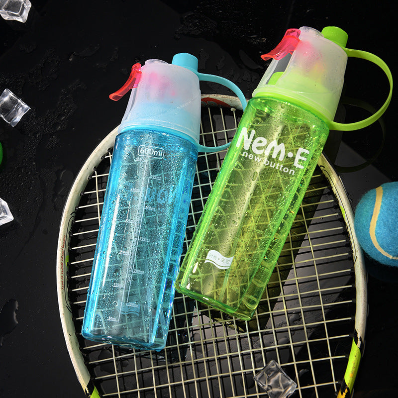 Portable PC Spray Sports Water Bottle