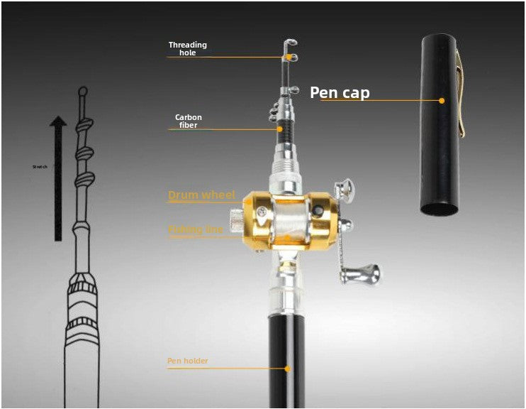 Portable Pen-Style Mini Fishing Rod